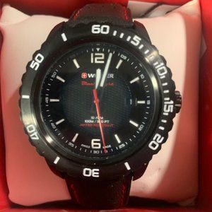 BRAND NEW! WENGER Stainless Steel Roadster Black Night Watch